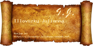 Illovszky Julianna névjegykártya